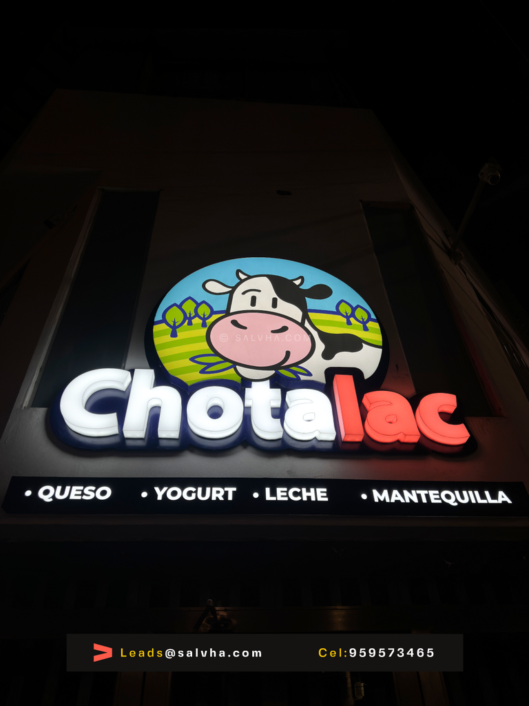 Letras 3D luminosas en Chiclayo, lambayeque