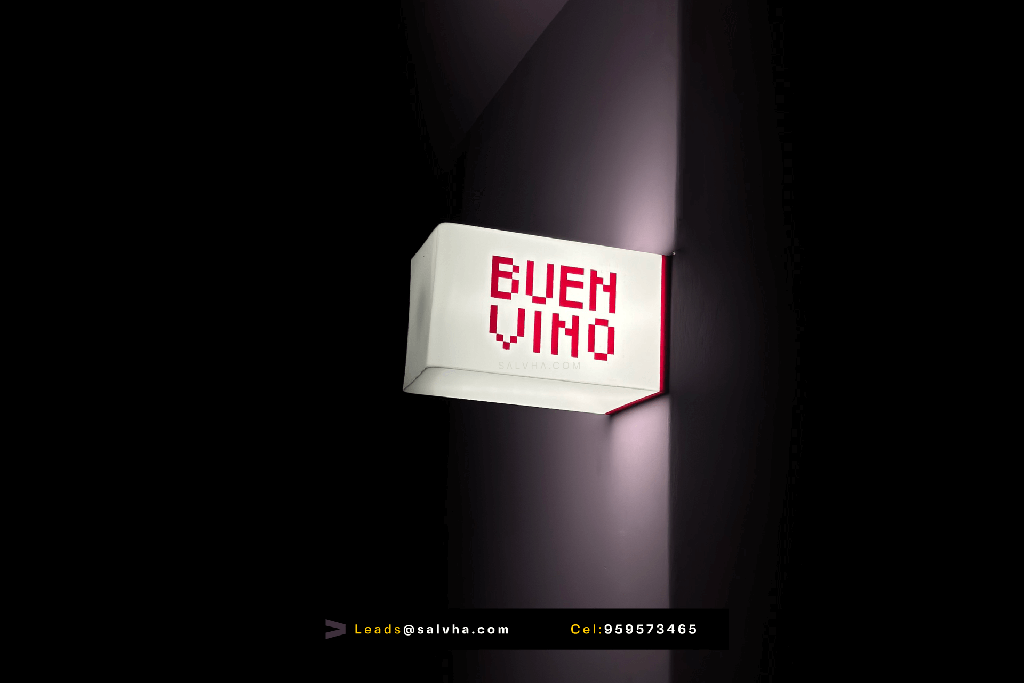 Jalavista luminoso doble cara 360° - Buen Vino