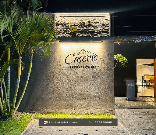 Logotipo de metal con perfil luminoso - Caserío